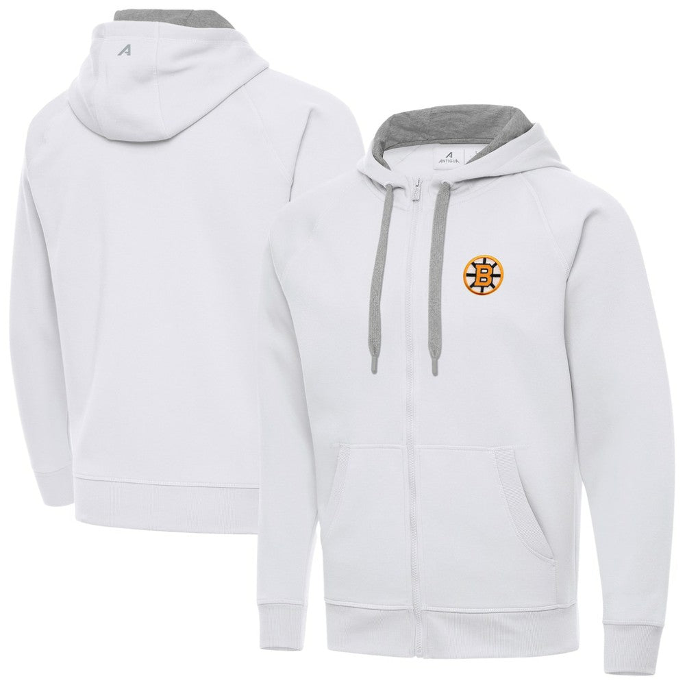 Boston Bruins Antigua Victory Full-Zip Hoodie