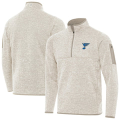 St. Louis Blues Antigua Fortune Quarter-Zip Pullover Jacket