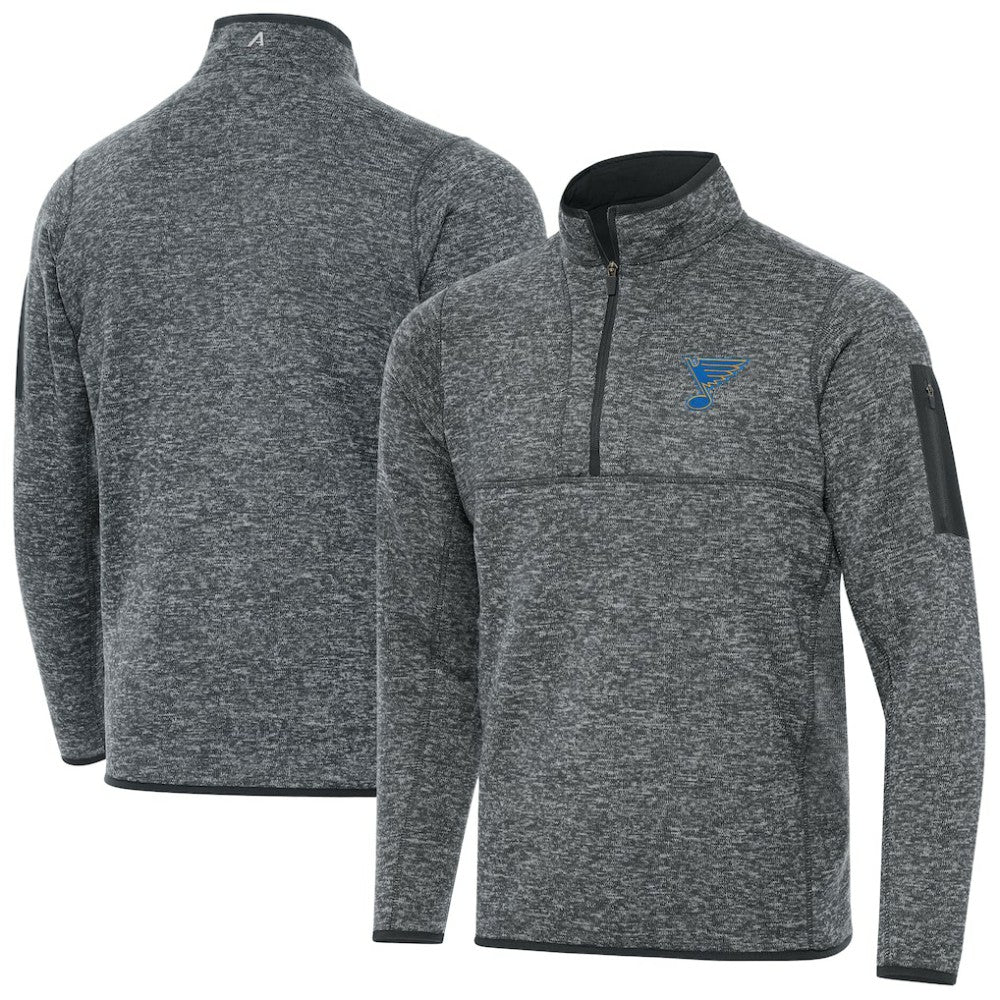 St. Louis Blues Antigua Fortune Quarter-Zip Pullover Jacket