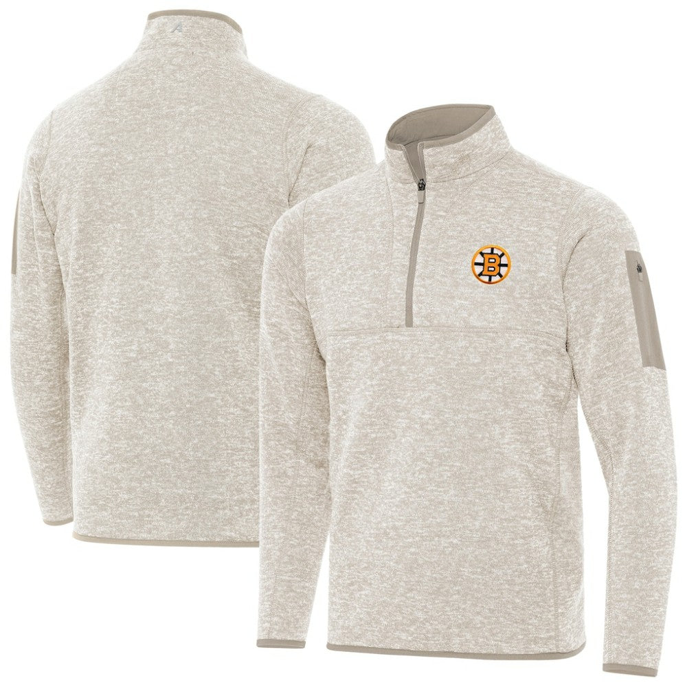 Boston Bruins Antigua Fortune Quarter-Zip Pullover Jacket