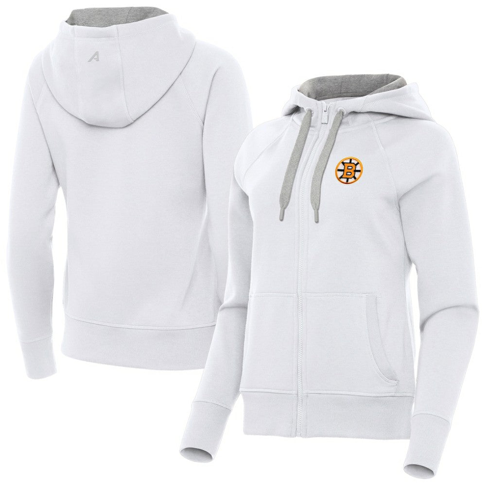 Boston Bruins Antigua Women's Victory Full-Zip Hoodie