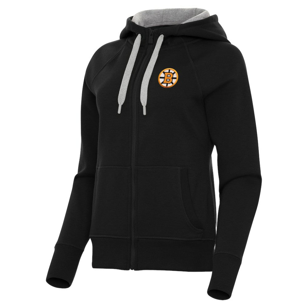 Boston Bruins Antigua Women's Victory Full-Zip Hoodie