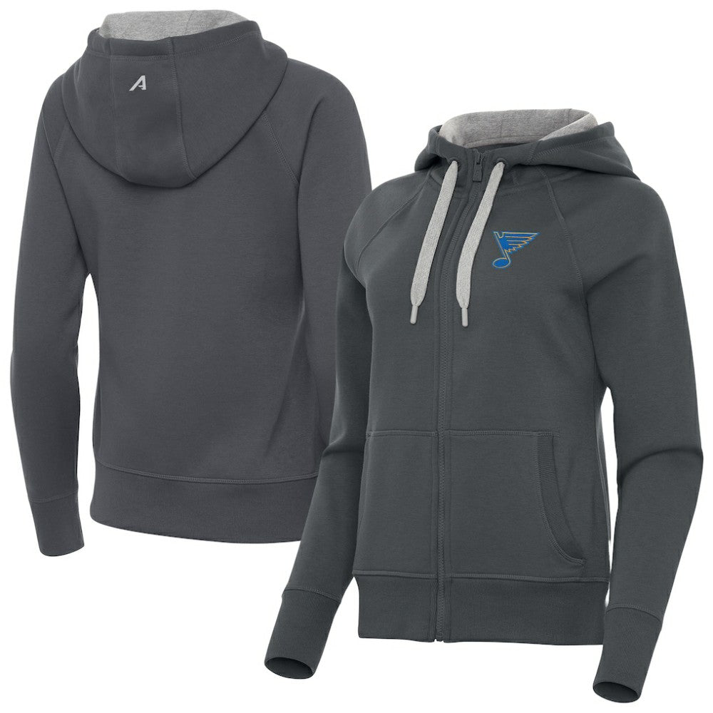 St. Louis Blues Antigua Women's Victory Full-Zip Hoodie