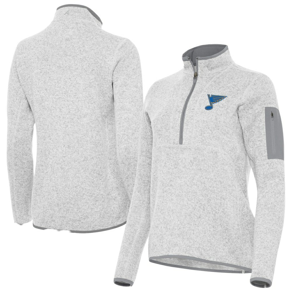 St. Louis Blues Antigua Women's Fortune Half-Zip Pullover