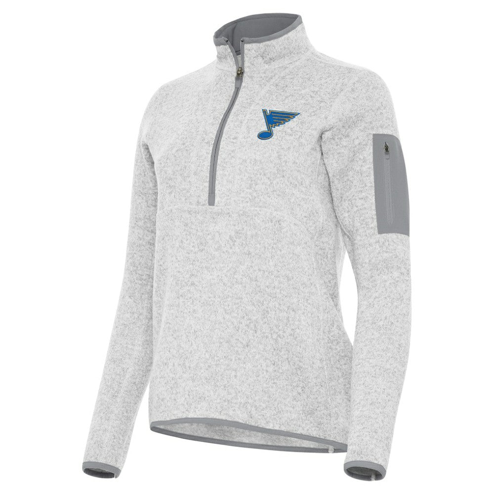 St. Louis Blues Antigua Women's Fortune Half-Zip Pullover