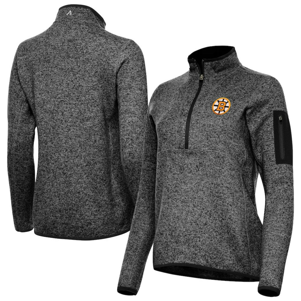 Boston Bruins Antigua Women's Fortune Half-Zip Pullover