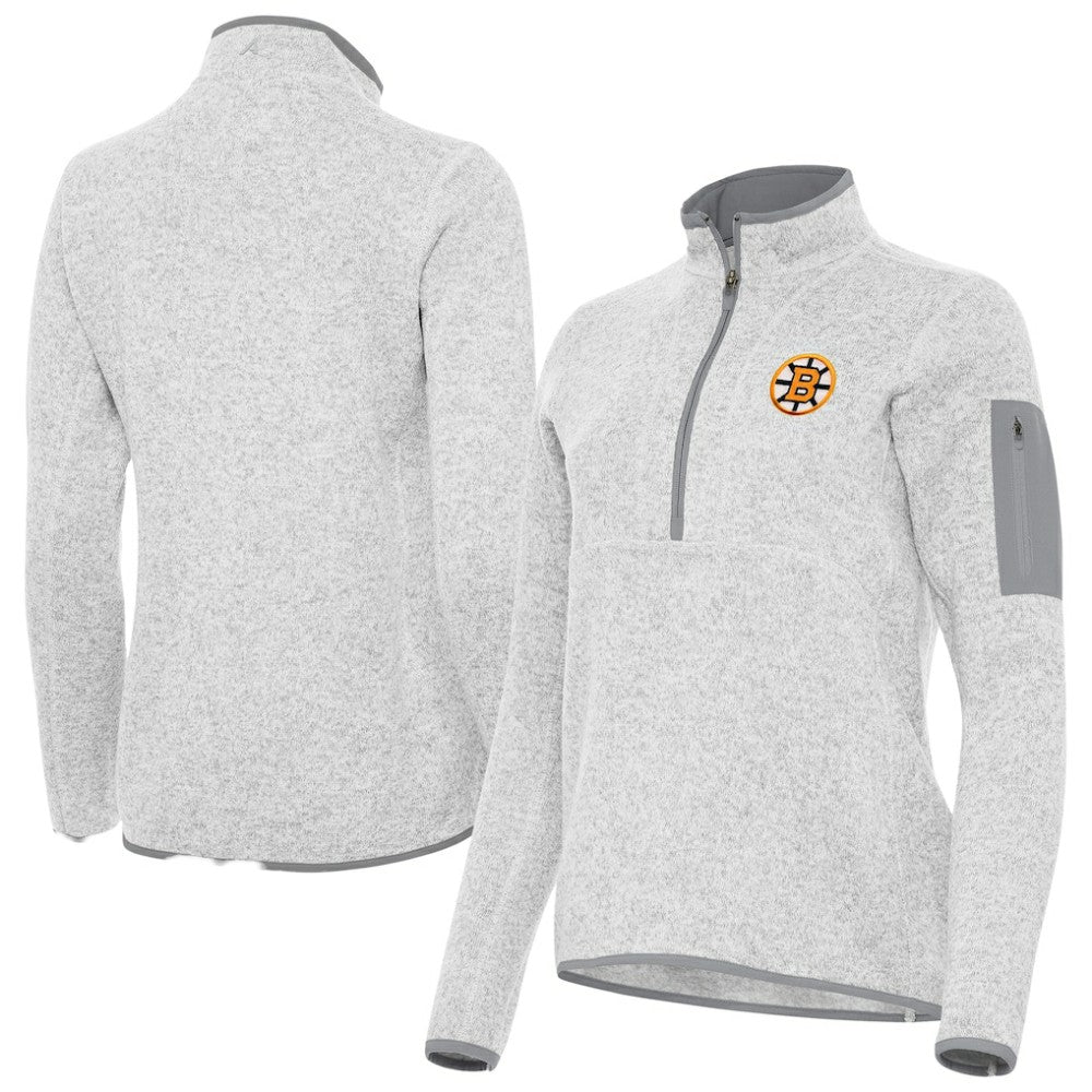 Boston Bruins Antigua Women's Fortune Half-Zip Pullover