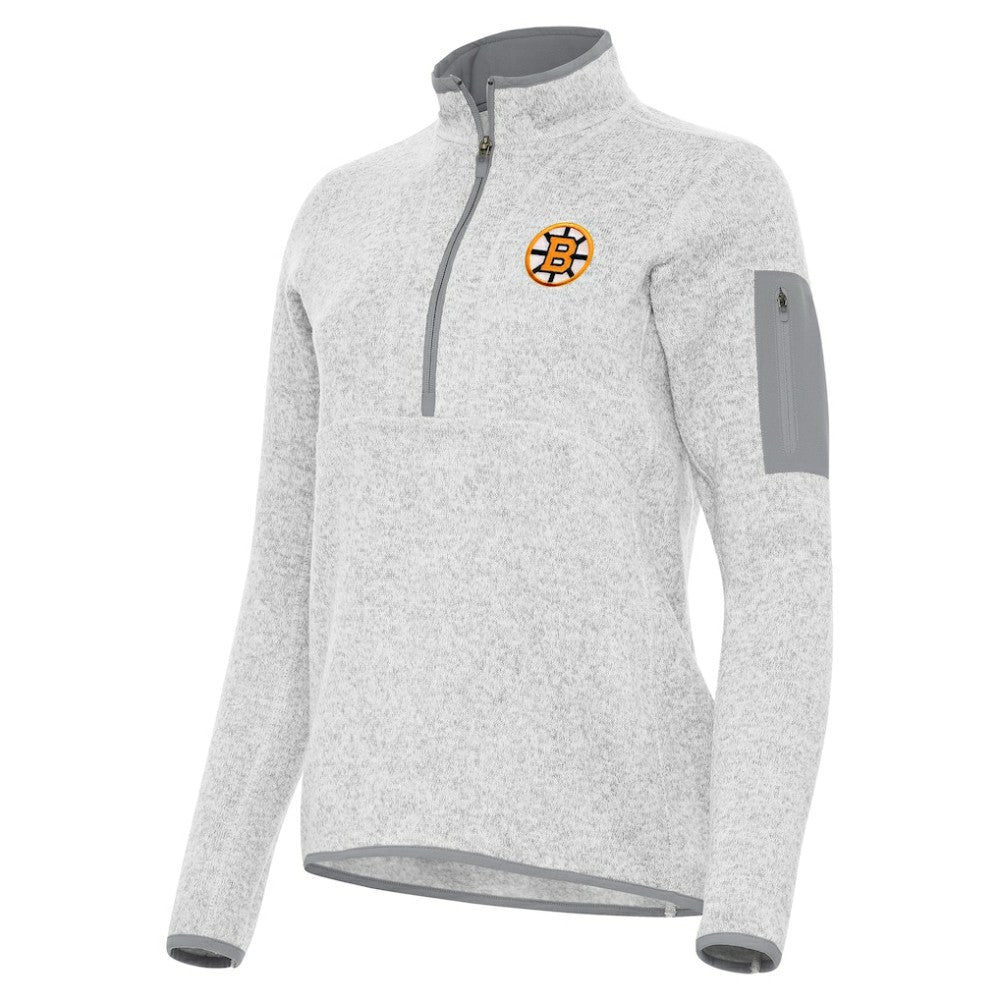 Boston Bruins Antigua Women's Fortune Half-Zip Pullover