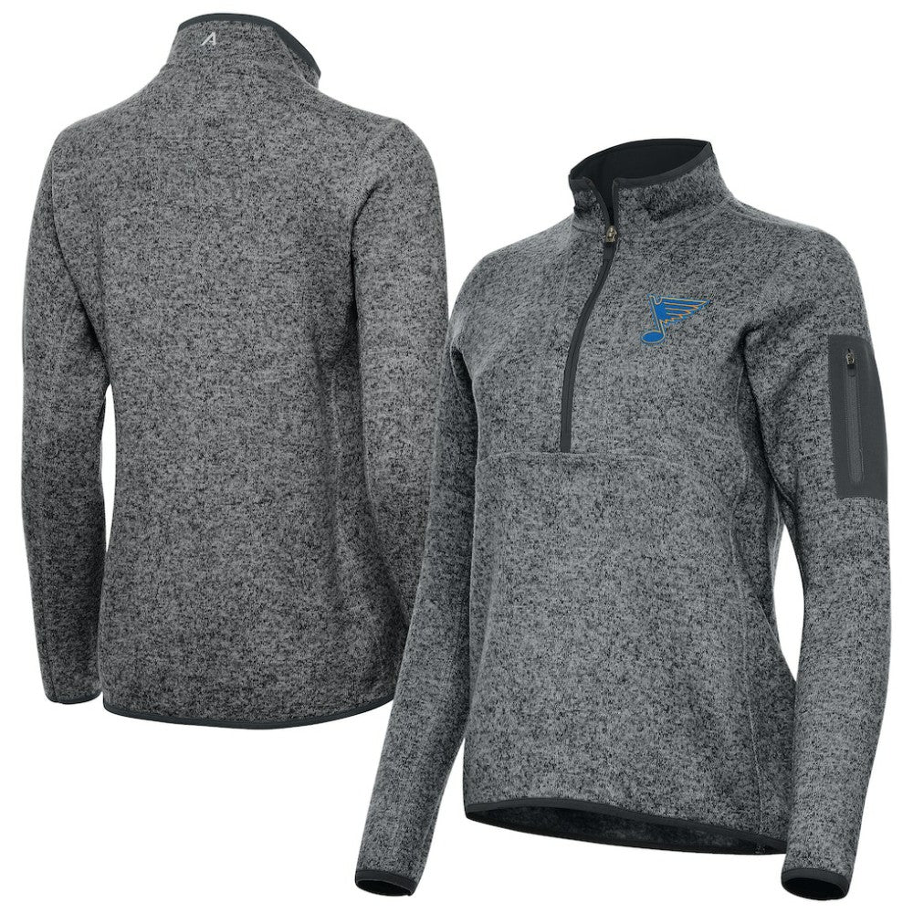 St. Louis Blues Antigua Women's Fortune Half-Zip Pullover