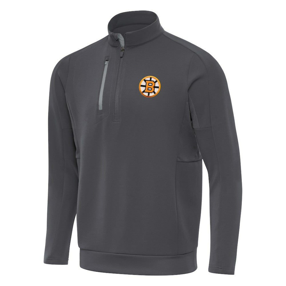 Boston Bruins Antigua Generation Quarter-Zip Pullover Top