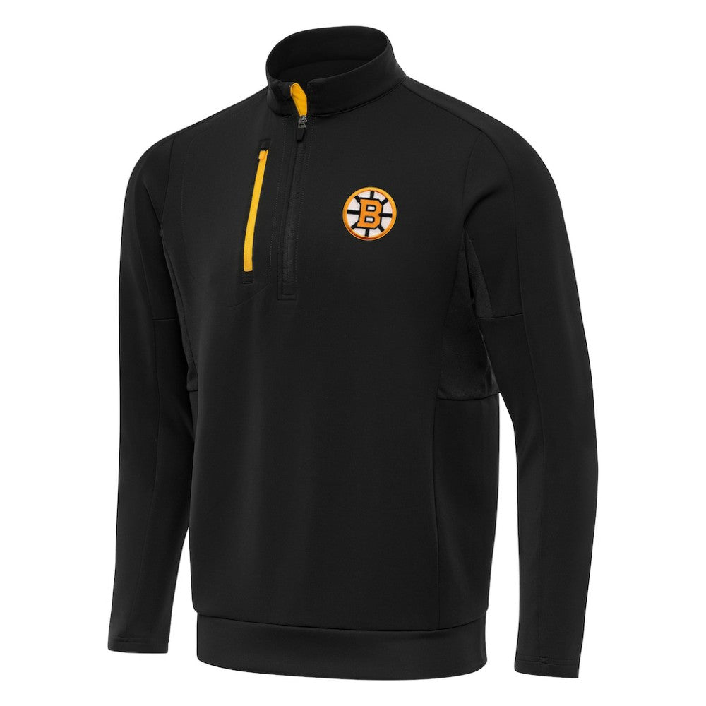 Boston Bruins Antigua Generation Quarter-Zip Pullover Top