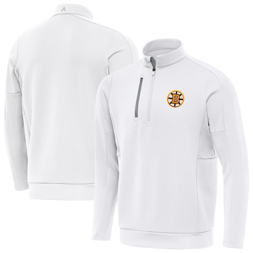 Boston Bruins Antigua Generation Quarter-Zip Pullover Top