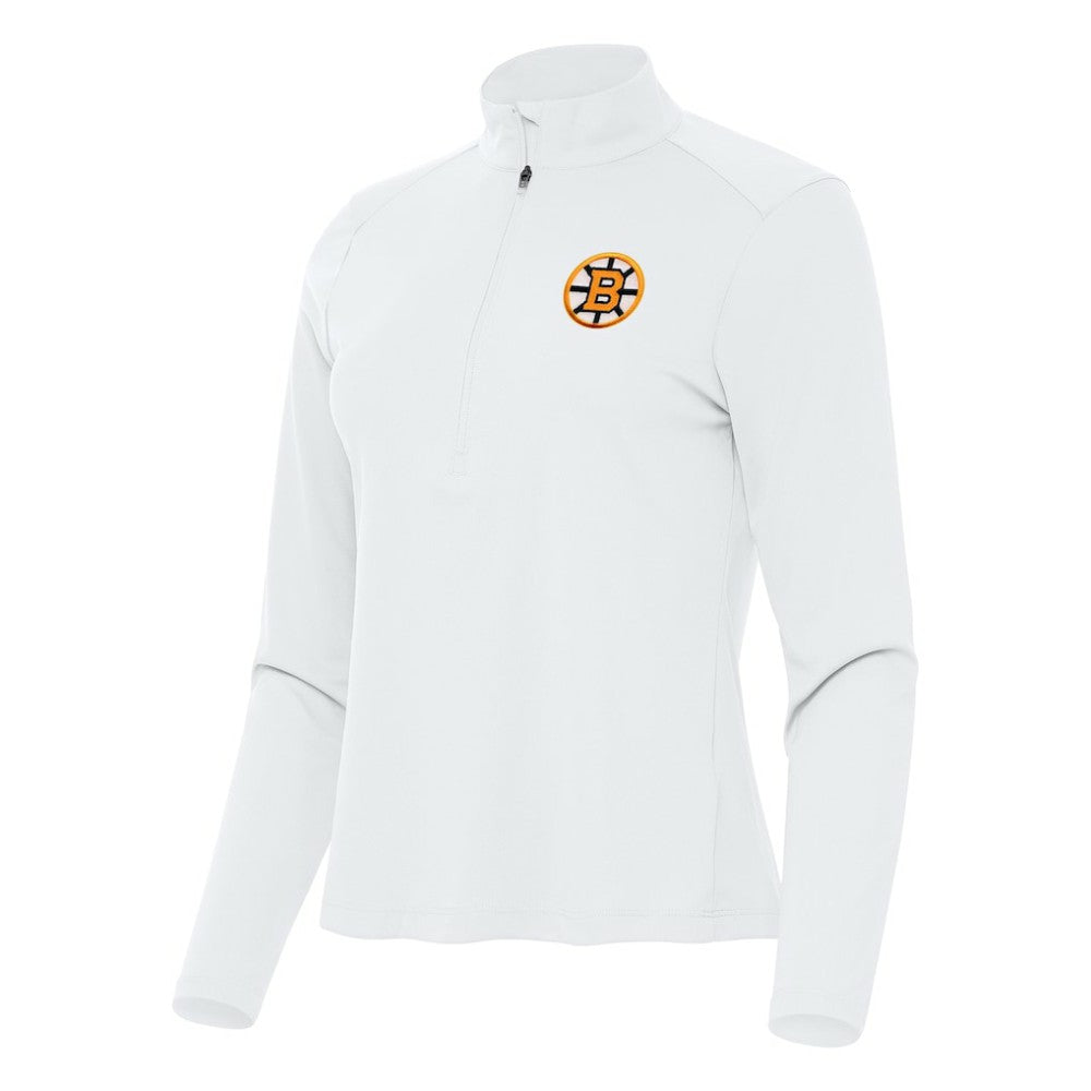 Boston Bruins Antigua Women's Tribute Half-Zip Pullover