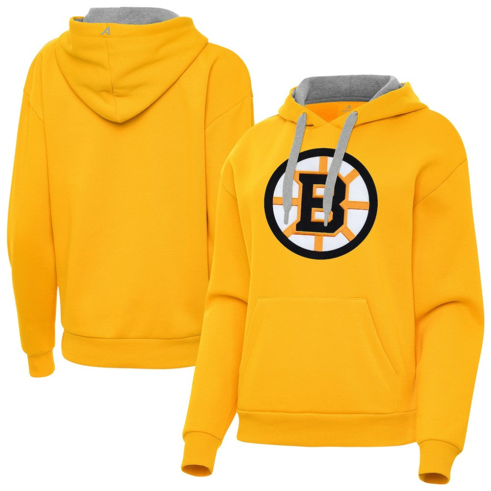 Boston Bruins Antigua Women's Victory Pullover Hoodie