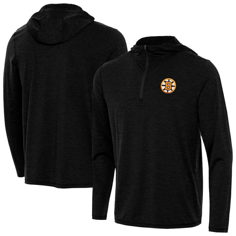 Boston Bruins Antigua Tidy Quarter-Zip Hoodie