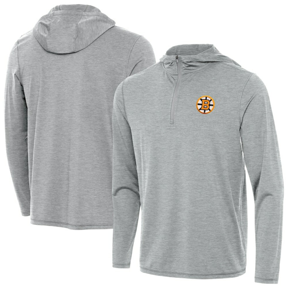 Boston Bruins Antigua Tidy Quarter-Zip Hoodie