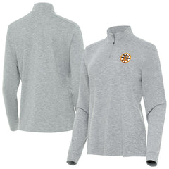 Boston Bruins Antigua Mentor Long Sleeve Quarter-Zip Mock Polo