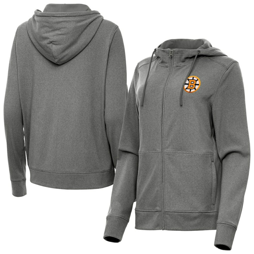 Boston Bruins Antigua Women's Seeker Full-Zip Hoodie