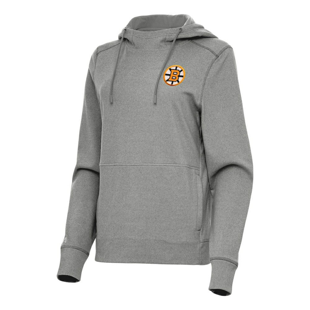 Boston Bruins Antigua Women's Justice Pullover Hoodie