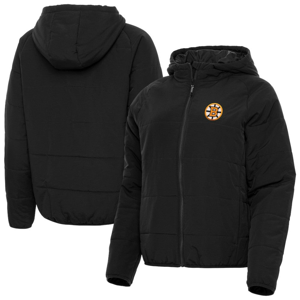 Boston Bruins Antigua Women's Raglan Universe Full-Zip Hooded Jacket