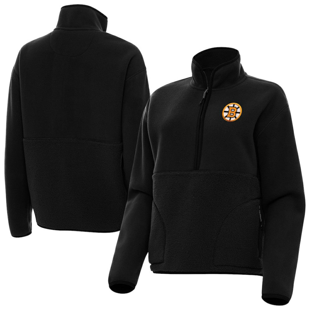 Boston Bruins Antigua Women's Figure Half-Zip Pullover