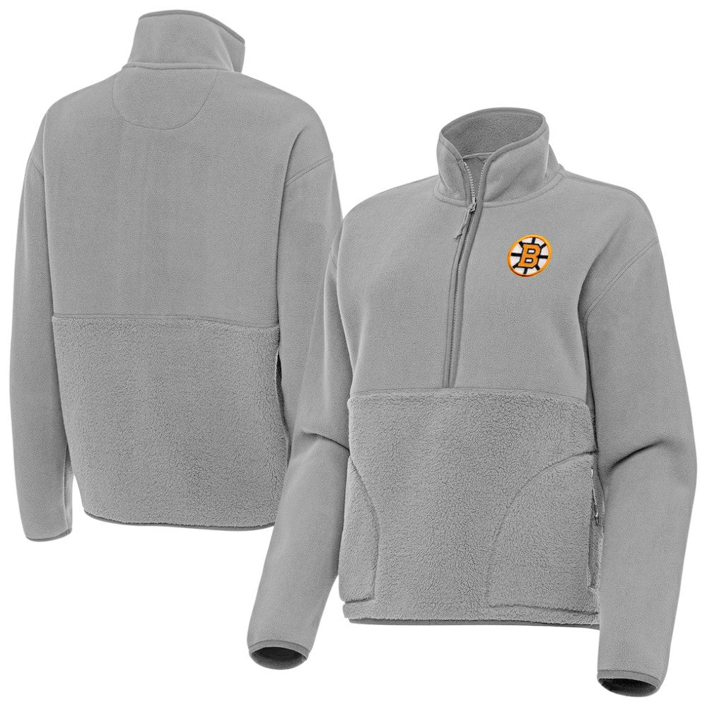 Boston Bruins Antigua Women's Figure Half-Zip Pullover