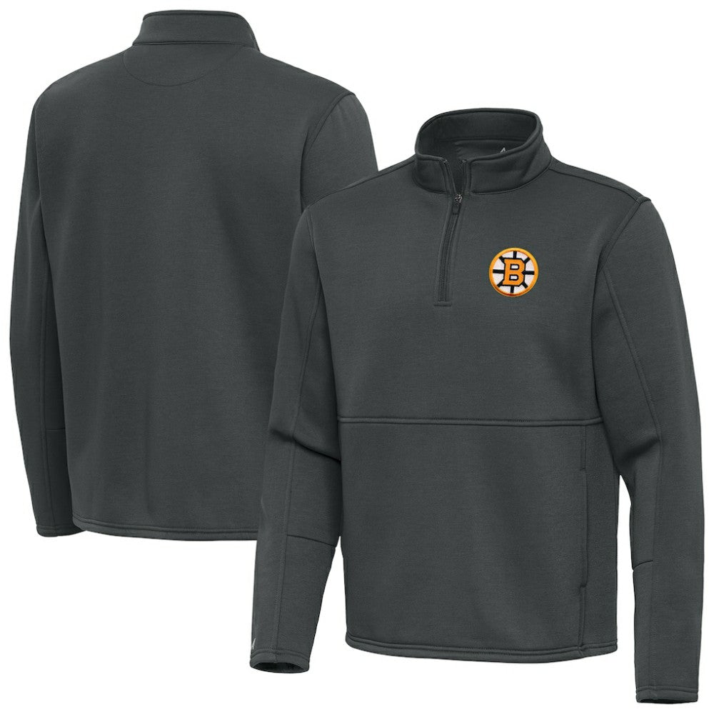 Boston Bruins Antigua Twist Quarter-Zip Pullover Jacket
