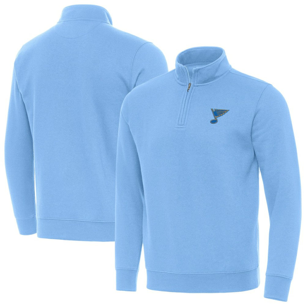 St. Louis Blues Antigua Victory Quarter-Zip Pullover Top