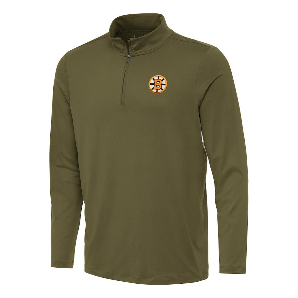 Boston Bruins Antigua Reprocess Quarter-Zip Pullover