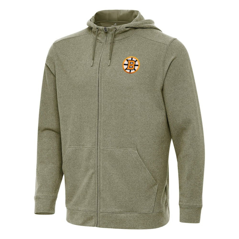 Boston Bruins Antigua Effortless Full-Zip Hoodie