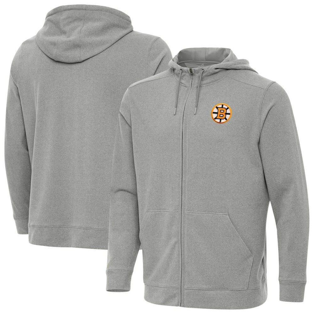 Boston Bruins Antigua Effortless Full-Zip Hoodie