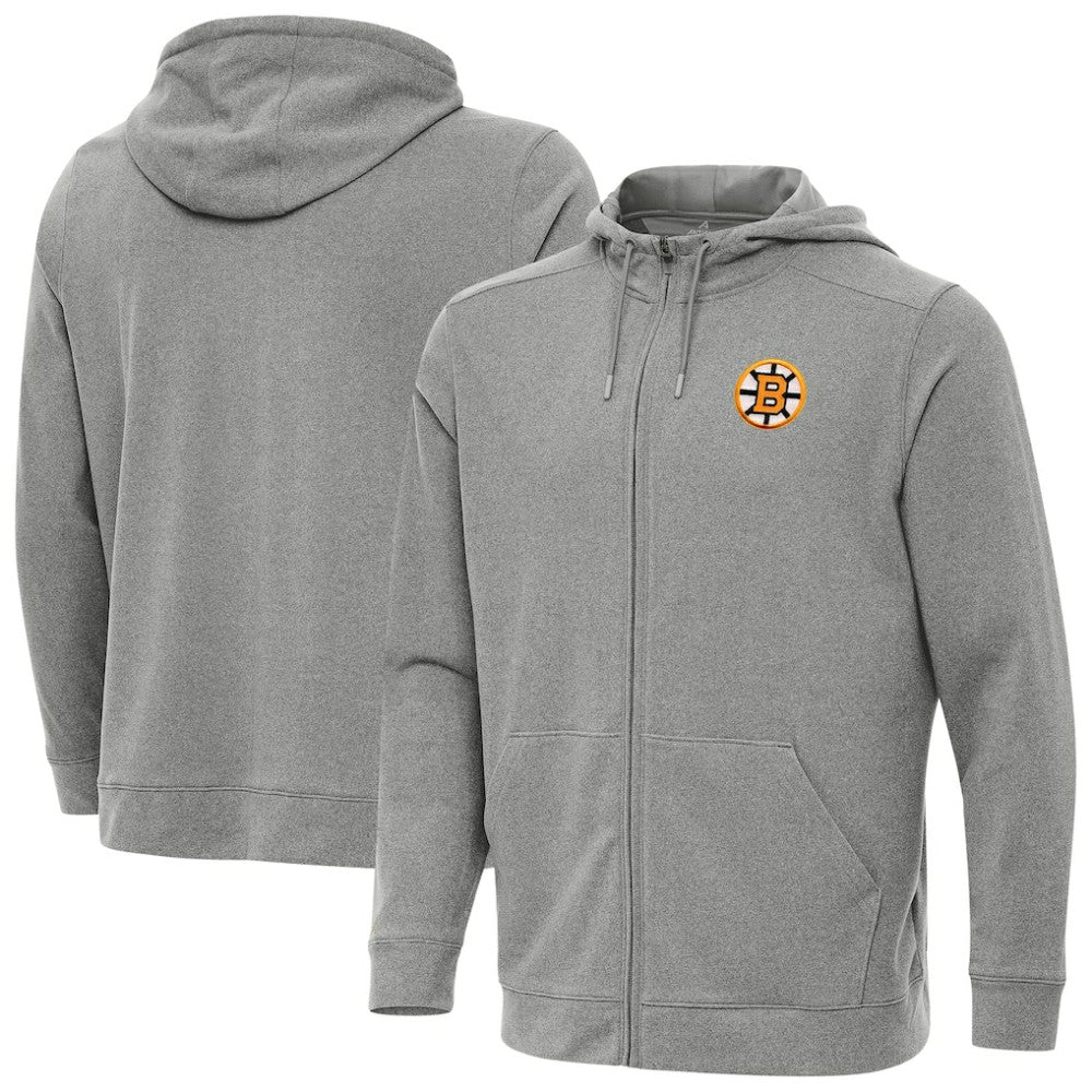 Boston Bruins Antigua Effortless Full-Zip Hoodie