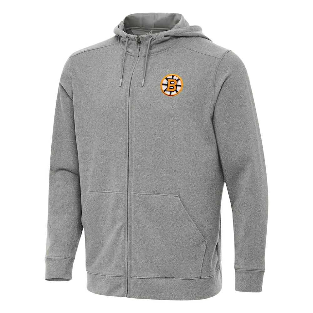 Boston Bruins Antigua Effortless Full-Zip Hoodie
