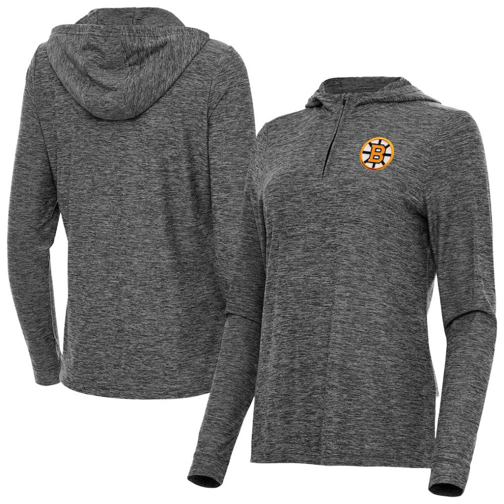 Boston Bruins Antigua Women's Daybreak Quarter-Zip Hoodie
