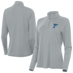 St. Louis Blues Antigua Women's Intent Quarter-Zip Pullover