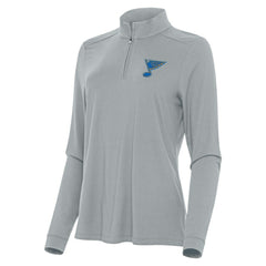 St. Louis Blues Antigua Women's Intent Quarter-Zip Pullover