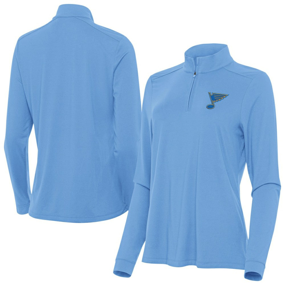 St. Louis Blues Antigua Women's Intent Quarter-Zip Pullover