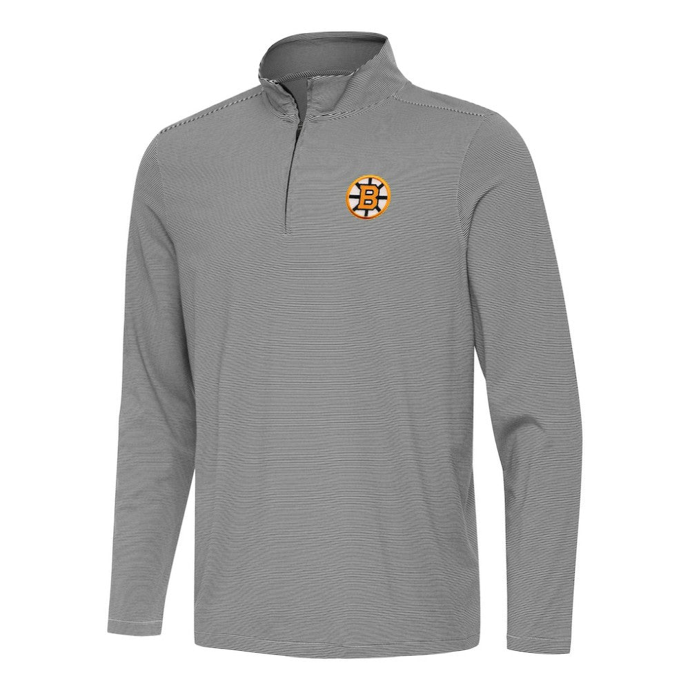Boston Bruins Antigua Twine Quarter-Zip Pullover