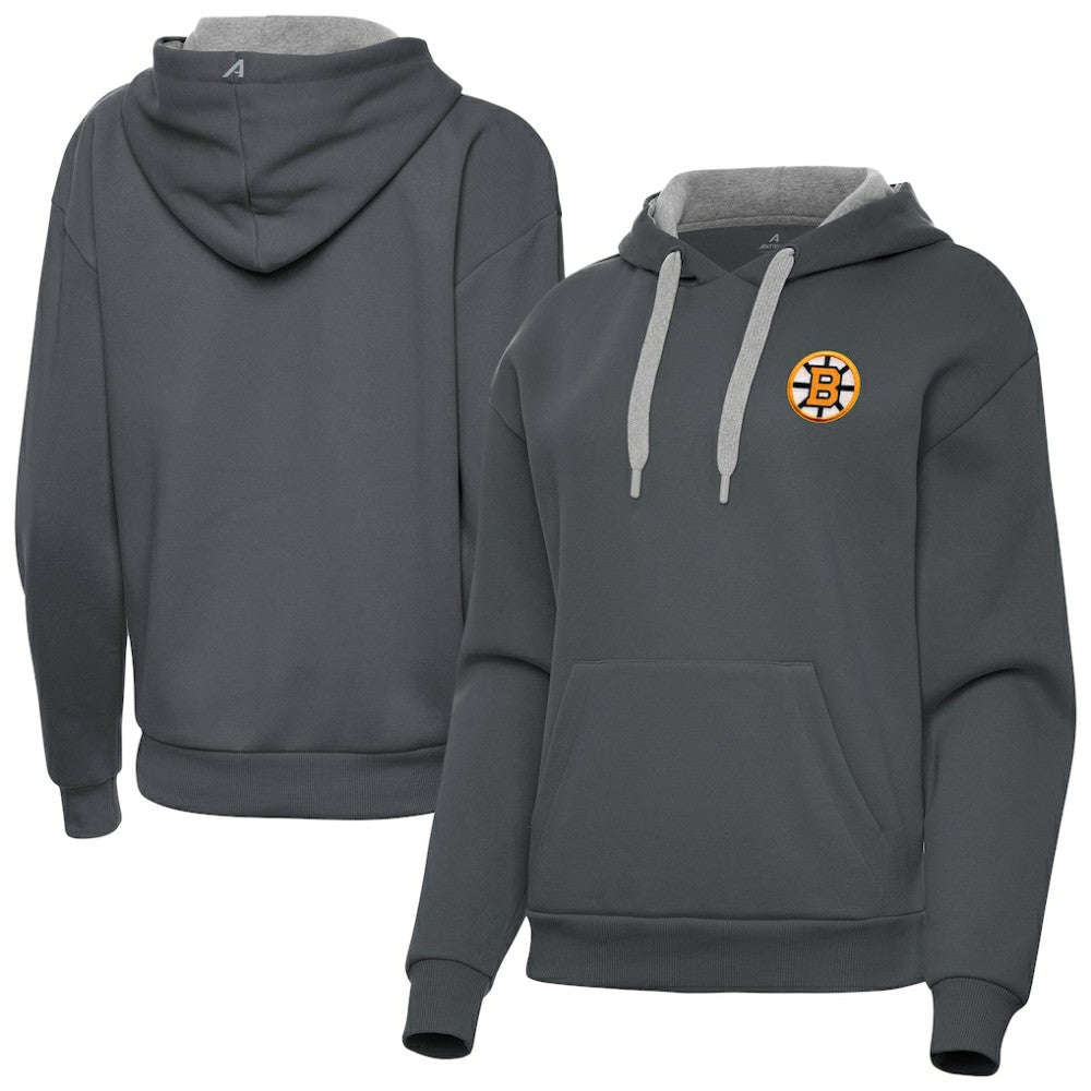Boston Bruins Antigua Women's Victory Pullover Hoodie