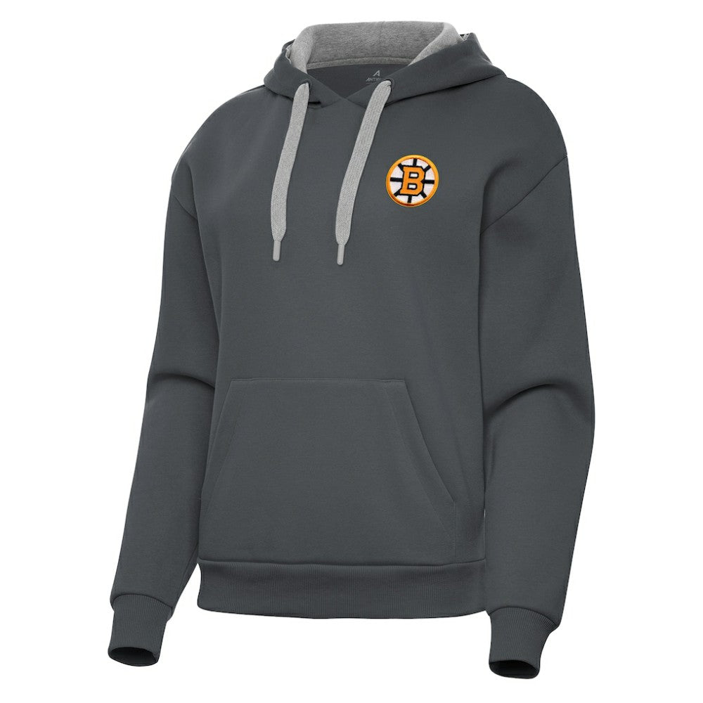 Boston Bruins Antigua Women's Victory Pullover Hoodie
