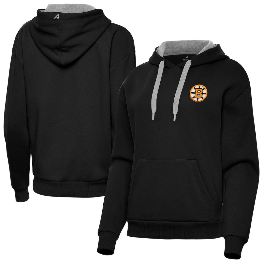 Boston Bruins Antigua Women's Victory Pullover Hoodie