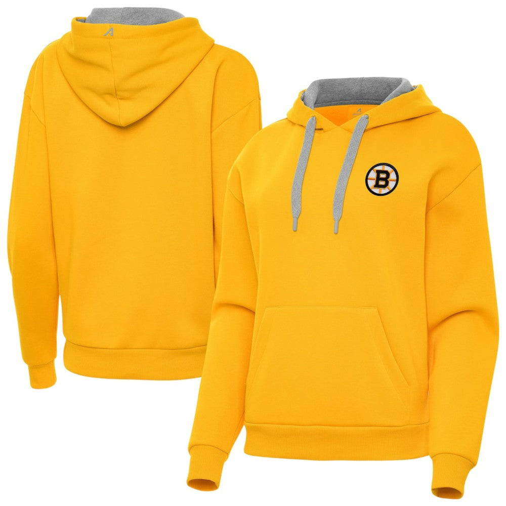 Boston Bruins Antigua Women's Victory Pullover Hoodie
