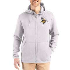 NFL Minnesota Vikings Cutter & Buck Roam Epic Comfort Recycled Full-Zip Hoodie Jacket