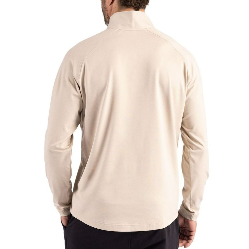NFL Chicago Bears Cutter & Buck Adapt Eco Knit Hybrid Recycled Quarter-Zip Jacket