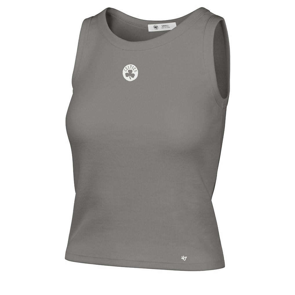 Boston Celtics '47 Women's Cropped Skyhook Baby Rib Tank - Gray | 47 brand discount
