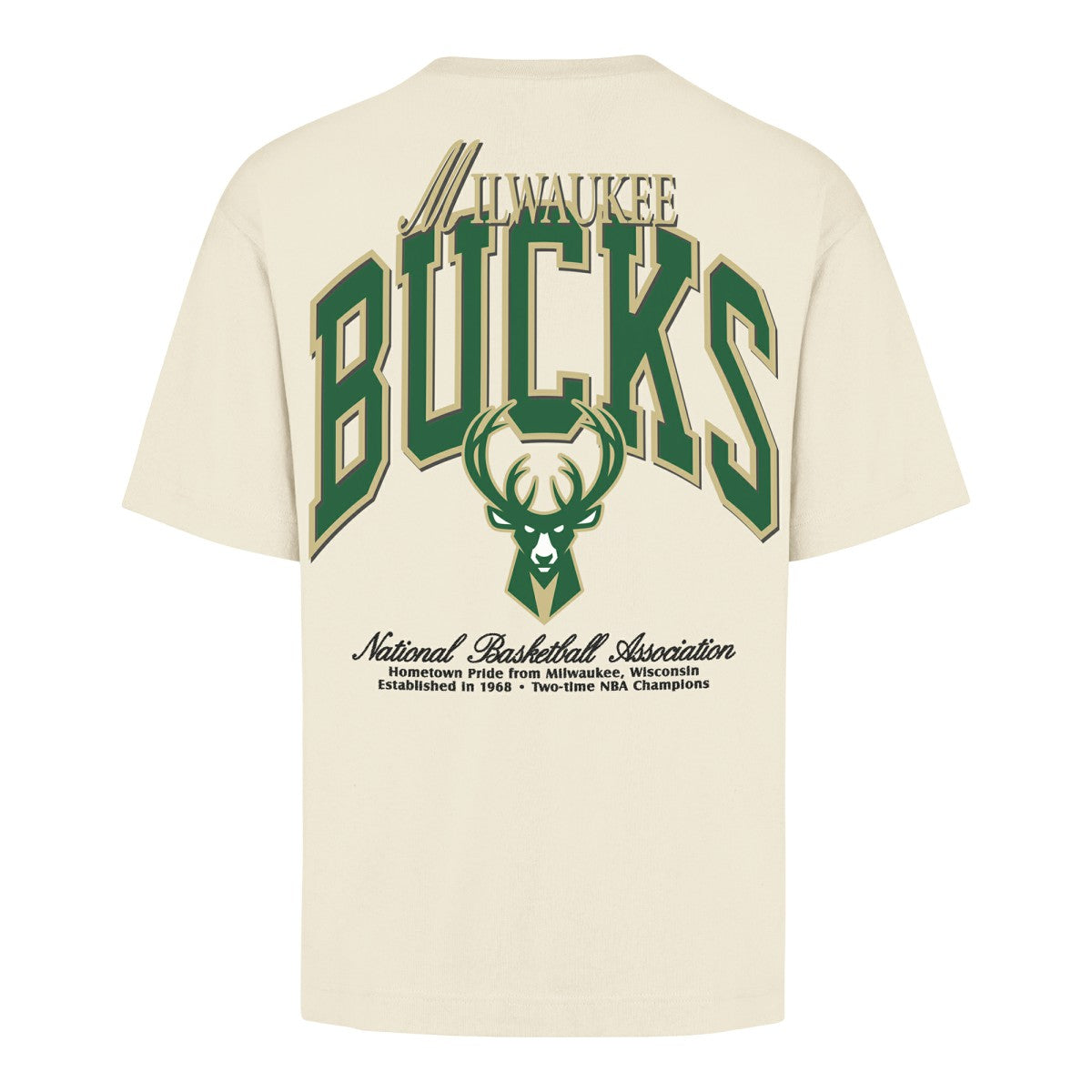 Milwaukee Bucks '47 Unisex Crossover Collection Foundation Pocket T-Shirt - Cream | 47 brand sale