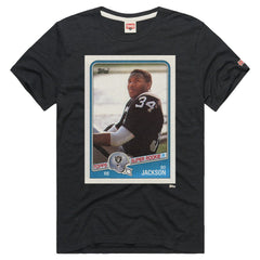 NFL Las Vegas Raiders Bo Jackson  Homage Unisex NFL Topps Trading Card Tri-Blend T-Shirt