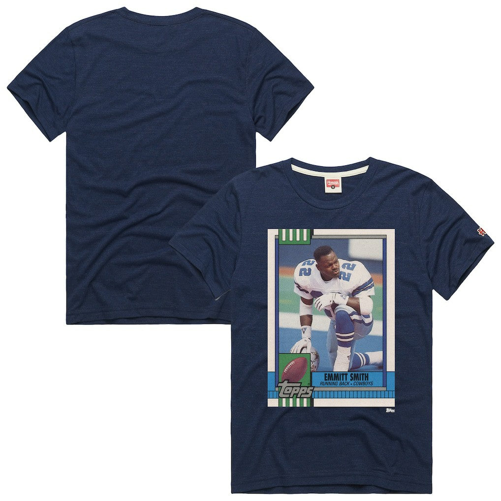 NFL Dallas Cowboys Emmitt Smith  Homage Unisex NFL Topps Trading Card Tri-Blend T-Shirt