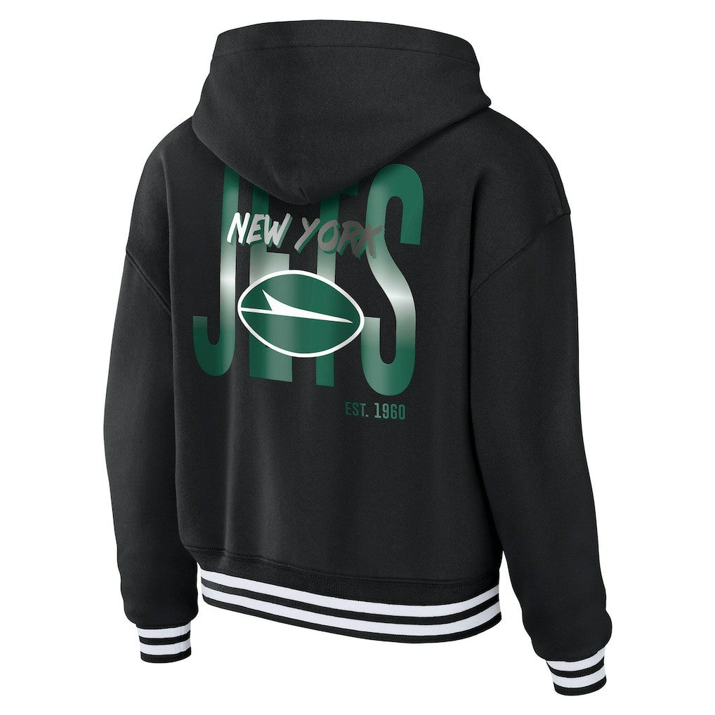 NFL New York Jets WEAR by Erin Andrews Women's Lace-Up Fleece Hoodie