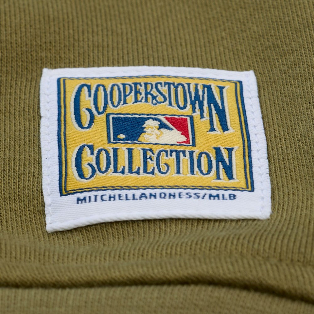 Atlanta Braves Women's Oversized Crewneck Sweatshirt - Olive | Mitchell & Ness